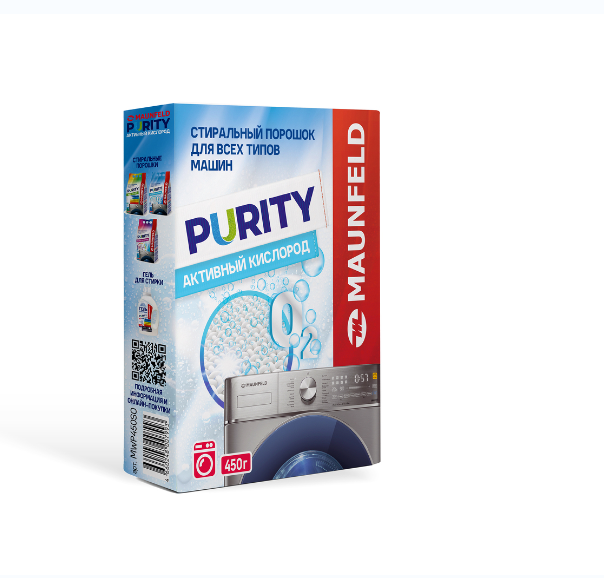 Стиральный порошок Активный кислород Maunfeld Purity Automat 450г MWP450SO