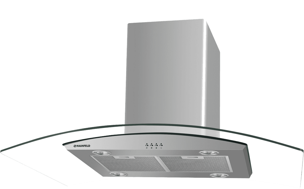 Кухонная вытяжка MAUNFELD Ancona PlusA Isla 90 нержавеющая сталь\прозрачное стекло