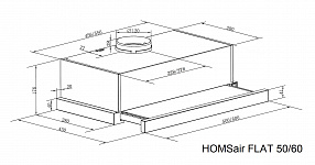 Кухонная вытяжка HOMSair FLAT 60 черный Кухонная вытяжка HOMSair FLAT 60 черный