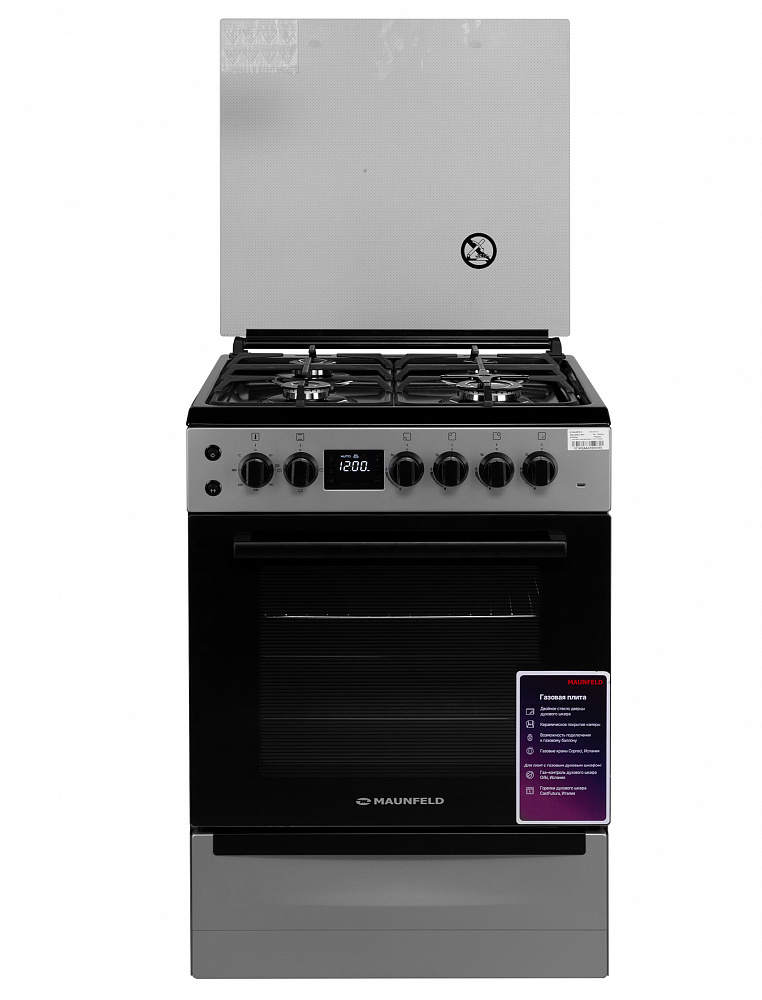 Газовая плита с электрической духовкой MAUNFELD MGC60ECGR05
