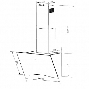 Кухонная вытяжка HOMSair TEFFI 60 белый  Х