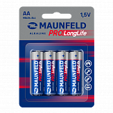 Батарейки MAUNFELD PRO Long Life Alkaline AA (LR6) MBLR6-BL4, блистер 4 шт