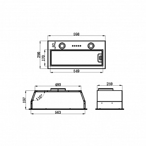 Кухонная вытяжка HOMSair FLEET 60 нержавеющая сталь