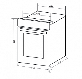 Шкаф духовой электрический HOMSair OES456BK