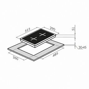 Газовая варочная панель HOMSair HGG323GCBK