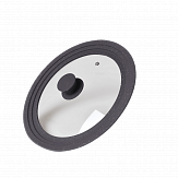 Крышка универсальная MAUNFELD OPTIMUM MGL2468SMDG с силиконовым ободком и ручкой, 24/26/28 см