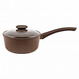 Ковш MAUNFELD CARMEL MF18CRM01SP из литого алюминия со стеклянной крышкой, 18 см, 1,6 л